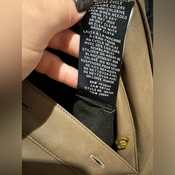 7 FOR ALL MANKIND brown vegan leather jumpsuit with removable belt (XS) - Picture 6 of 7